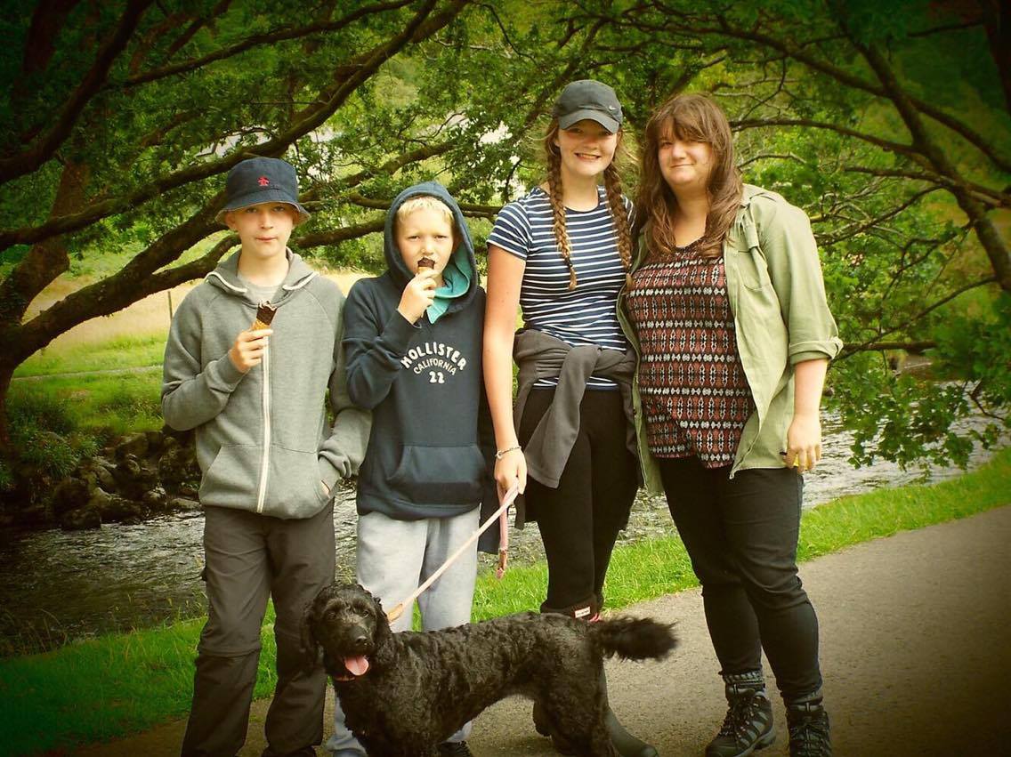 Emma Geraghty, her sister and two brothers